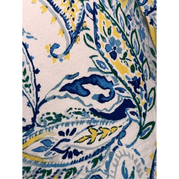 GREAT CONDITION WOMEN LAUREN RALPH LAUREN Plus-Size Paisley Stretch Cotton Boatn - Picture 7 of 9